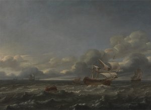 固いそよ風の中の戦争の男性 作： Jan Theunisz Blankerhoff
